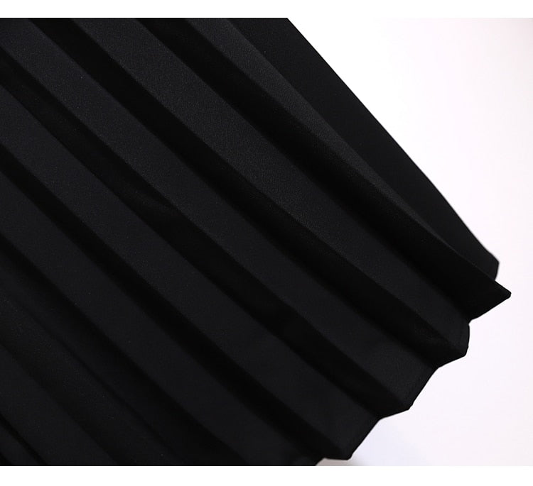 Vintage Pleated Patchwork Dress #20231209